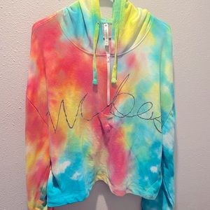 Color Splash Cropped Hoodie